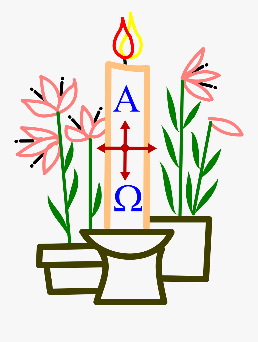 Clipart - Paschal Candle Clip Art, Transparent Clipart