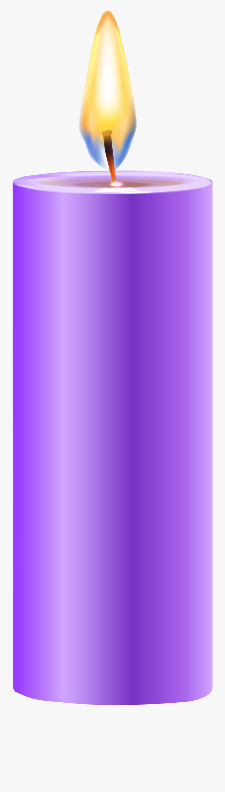 Candles Clipart Purple - Violet Candle Clipart, Transparent Clipart