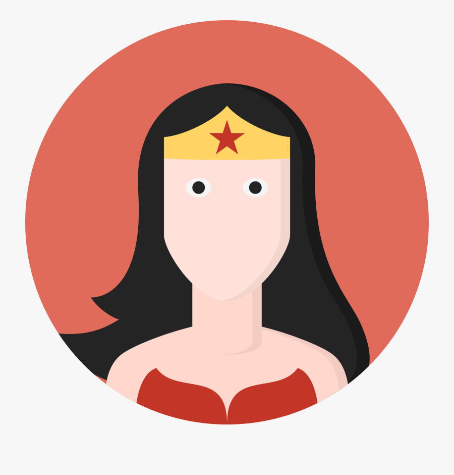 Wonder Woman Avatar Icon, Transparent Clipart