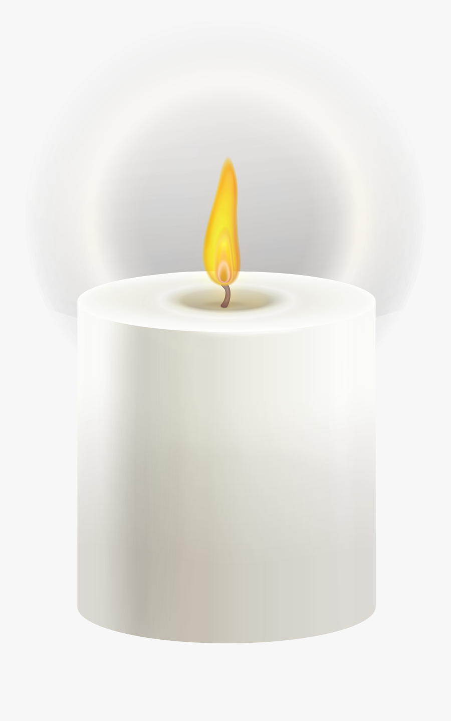 Candle Clipart Pillar - Burning Candle Png, Transparent Clipart