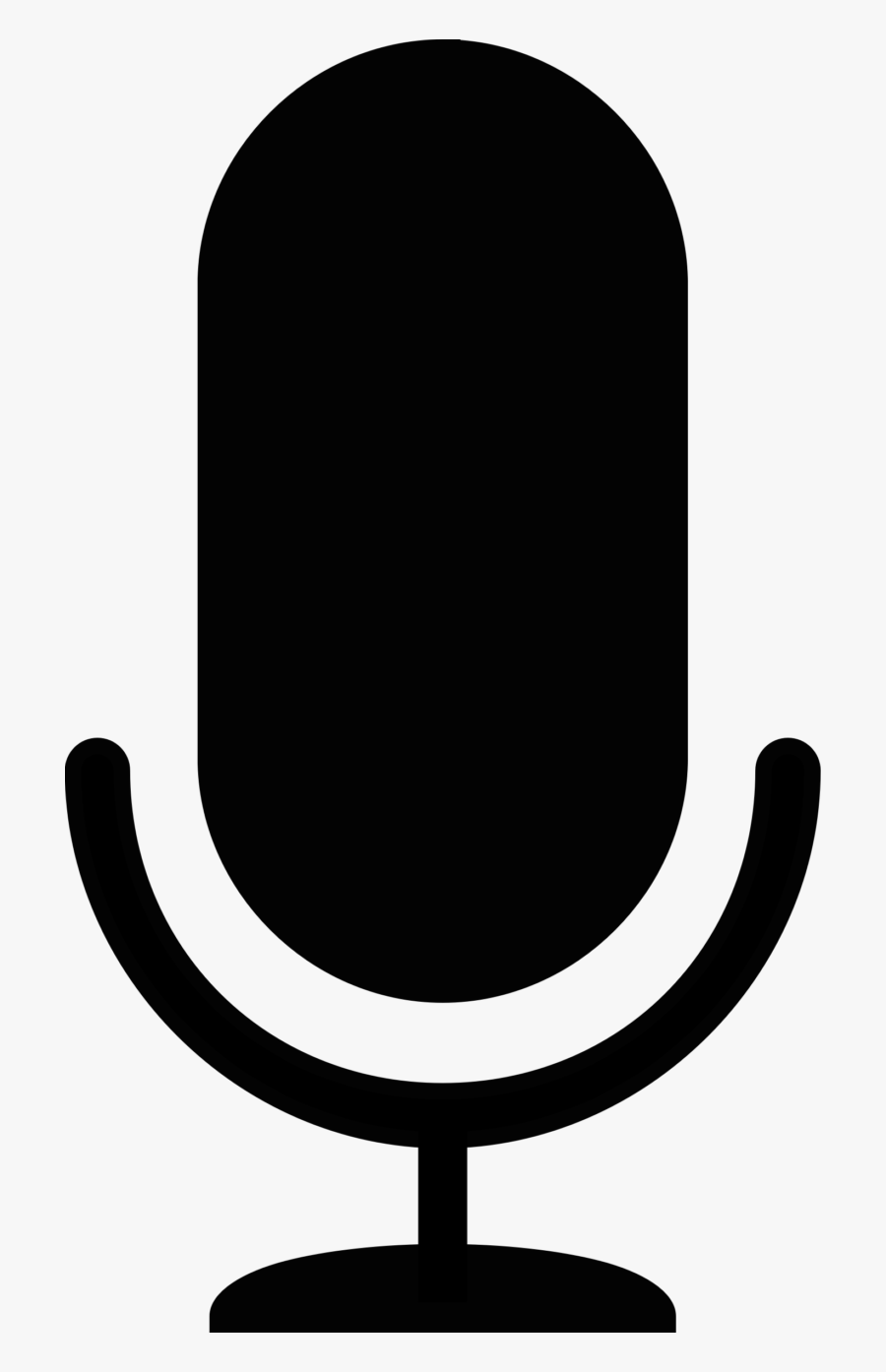 Line,black And White,microphone - Transparent Background Mic Icon