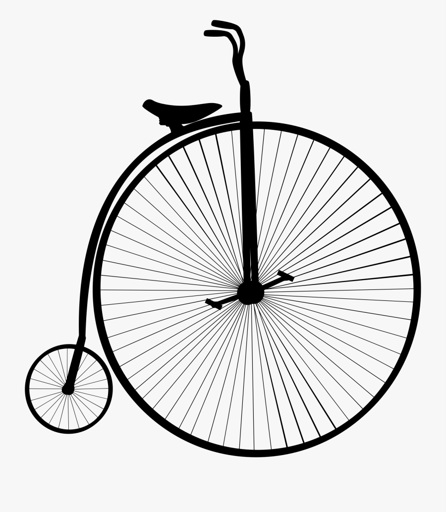 Amazing Black And - Penny Farthing Bike Silhouette, Transparent Clipart