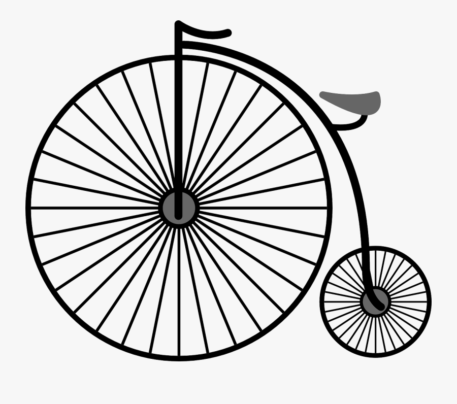 Free Vector Penny Farthing Bicycle - Penny Farthing Bicycle Drawing, Transparent Clipart