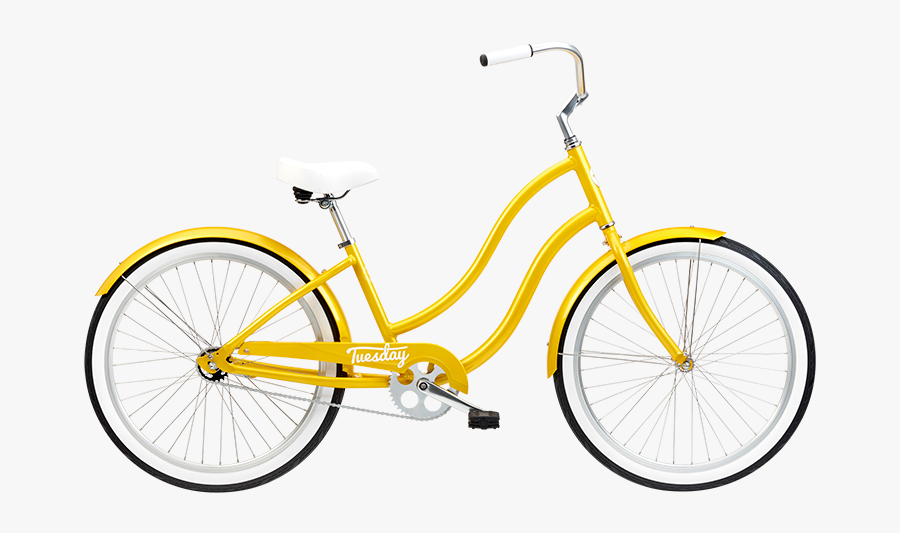 Drawn Bicycle Beach Bike - Cruiser Bike Women, Transparent Clipart