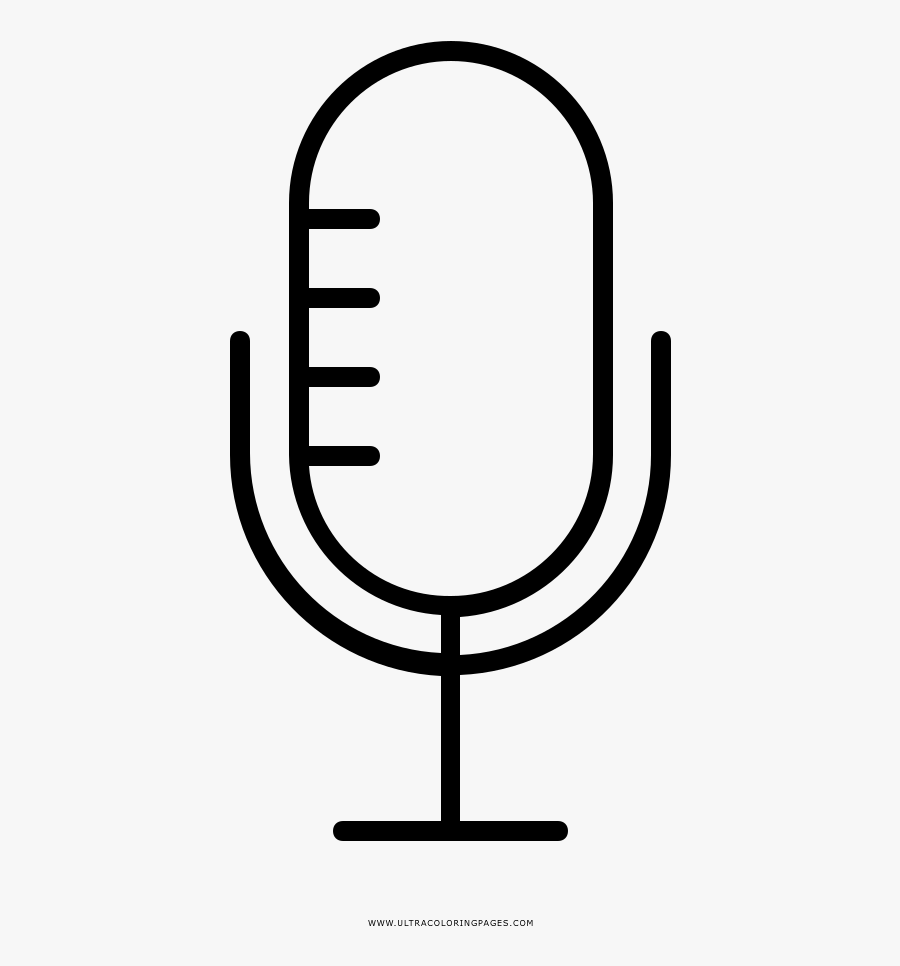 Microphone Png Clip Art - Coloring Page Microphone, Transparent Clipart