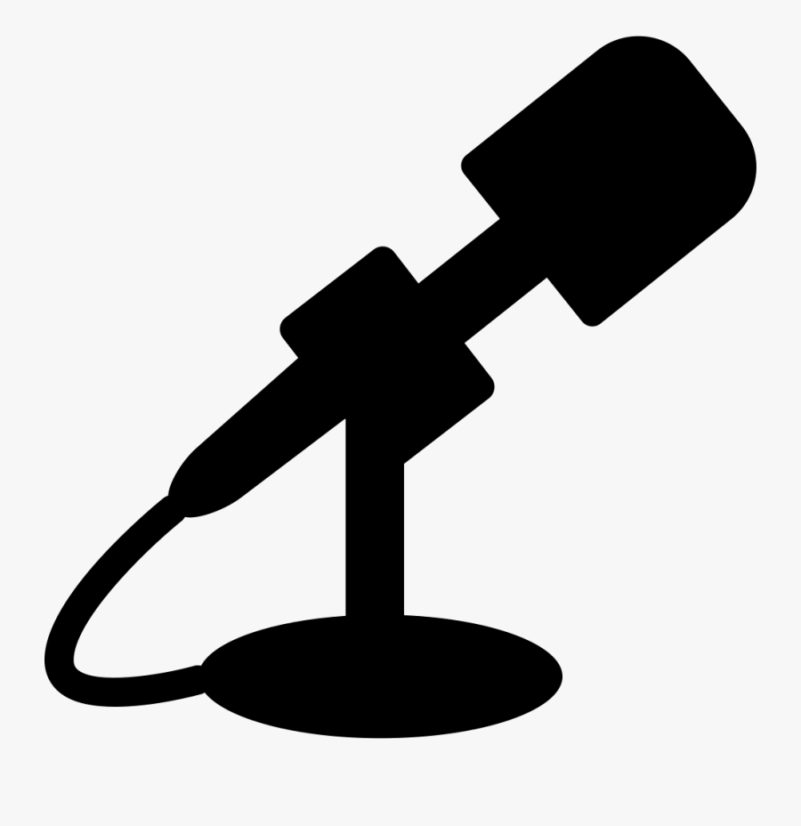 Radio Microphone Silhouette - Microphone Silhouette Png, Transparent Clipart