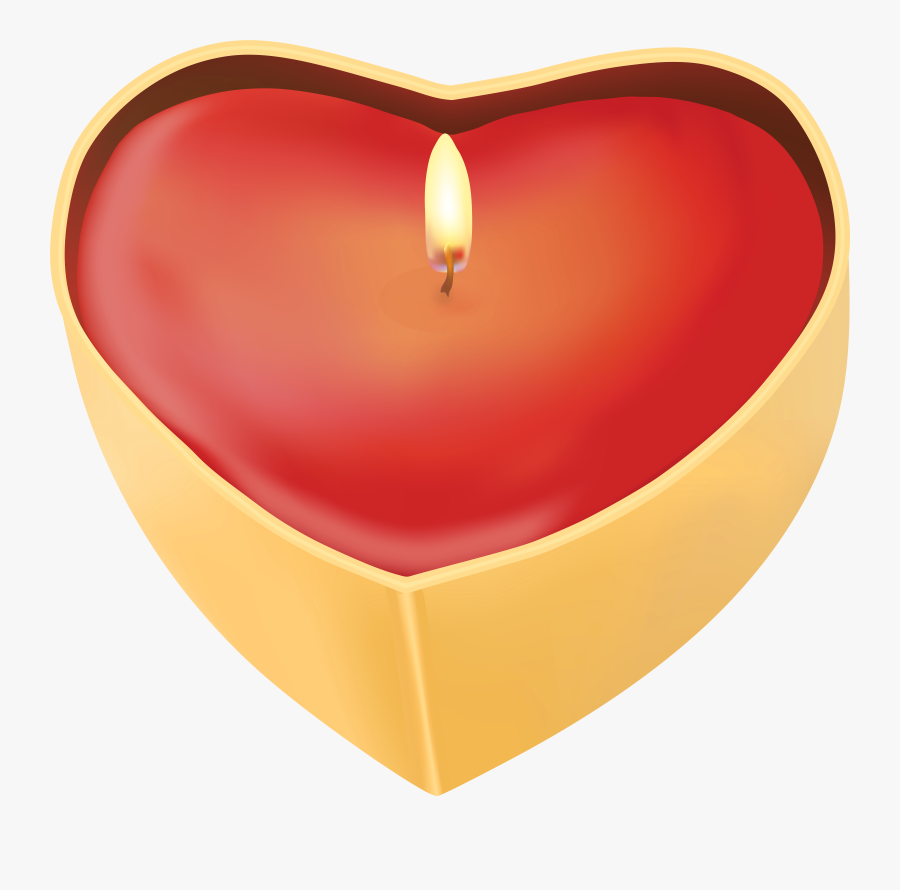 Heart Candle Png Clip Art, Transparent Clipart