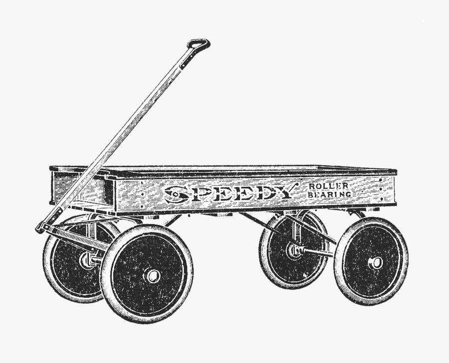 Vintage Toys Clipart Black And White , Transparent - Vintage Wagon Clipart, Transparent Clipart