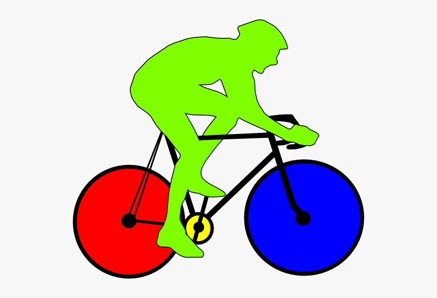 Colourful Cycle Clip Art At Clker Com Vector Clip Art - Draw A Person Cycling, Transparent Clipart