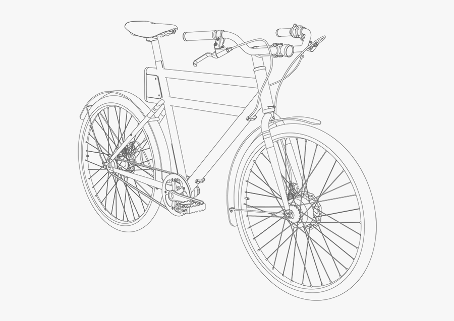 Easy Bicycle Drawing At Getdrawings - Hybrid Bicycle, Transparent Clipart