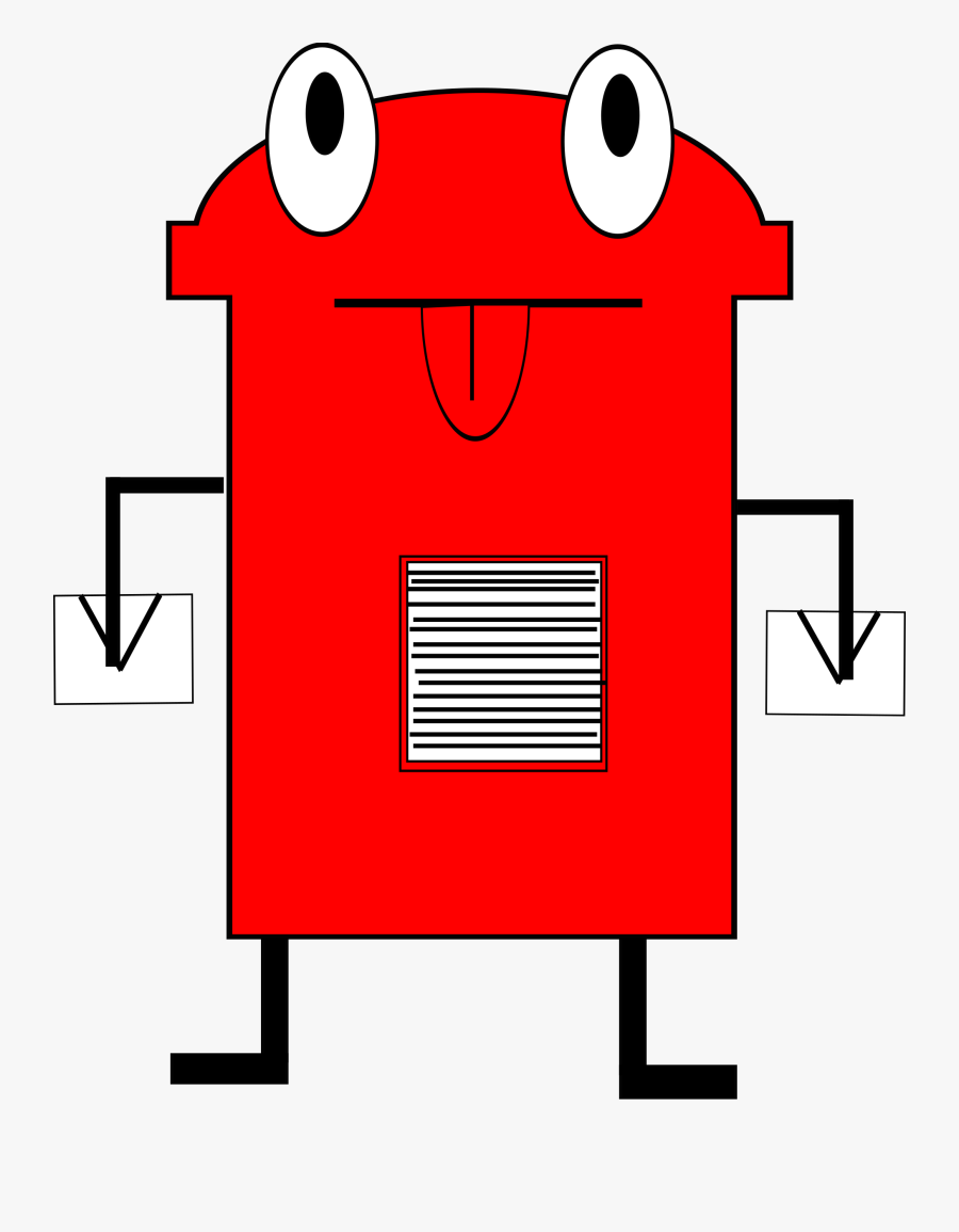 Post Box Clipart, Vector Clip Art Online, Royalty Free - Cartoon Image Of Post Box, Transparent Clipart