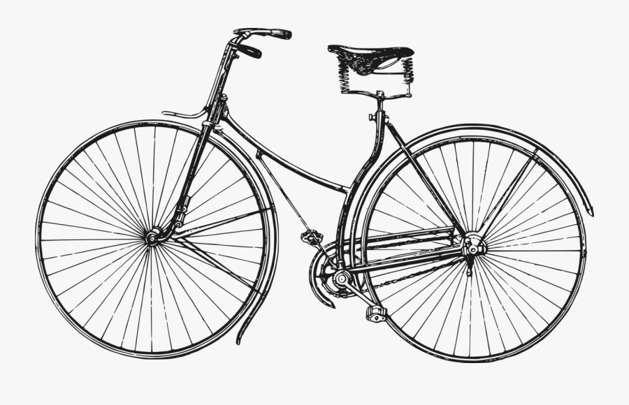 Groupset,bicycle,racing Bicycle - Vintage Bicycle Vector Png, Transparent Clipart