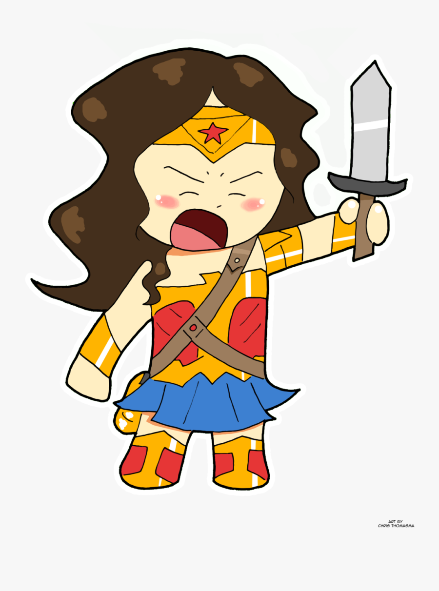 Go To Image - Wonder Woman Chibi Hd Png, Transparent Clipart
