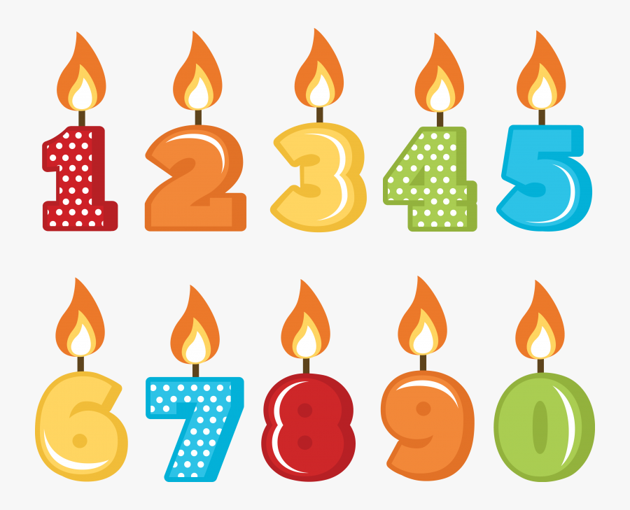 Picture Of Birthday Candles - Number Birthday Candles Png, Transparent Clipart