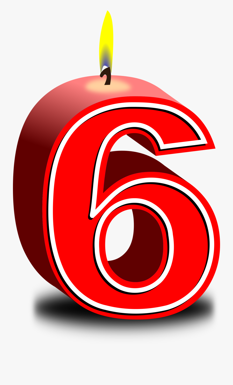 Transparent Family Tree Clipart Png - Candle Number 6 Png, Transparent Clipart