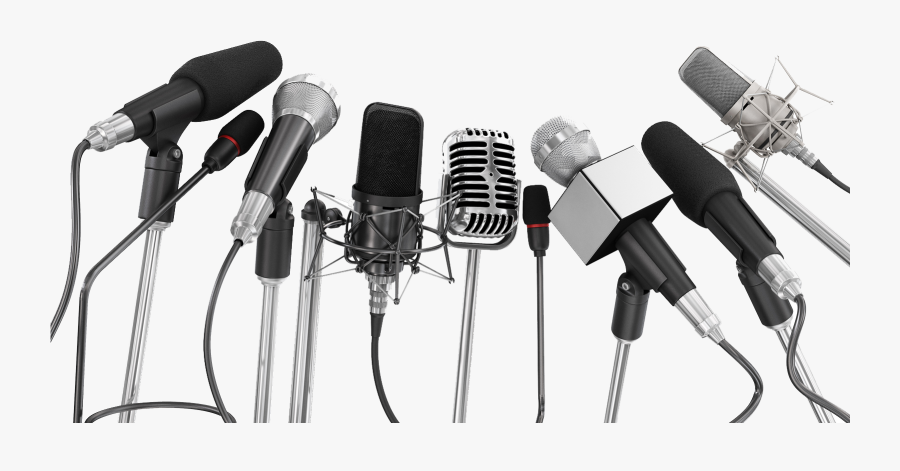 Transparent Press Conference Clipart - Microfonos Rueda De Prensa, Transparent Clipart