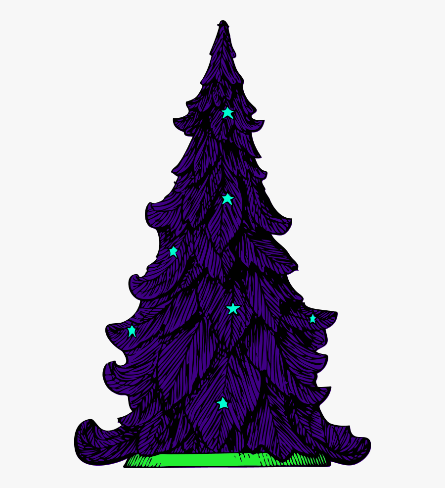Pine Tree Silhouette Clip Art - Big Christmas Tree Clip Art, Transparent Clipart