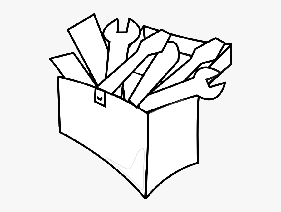 Box - Clipart - Black - And - White - Black And White Toolbox Clipart, Transparent Clipart