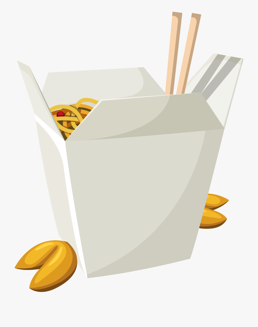 Chinese Food In Box Png Vector Clipart - Box A Emporter Nouille Chinoise, Transparent Clipart