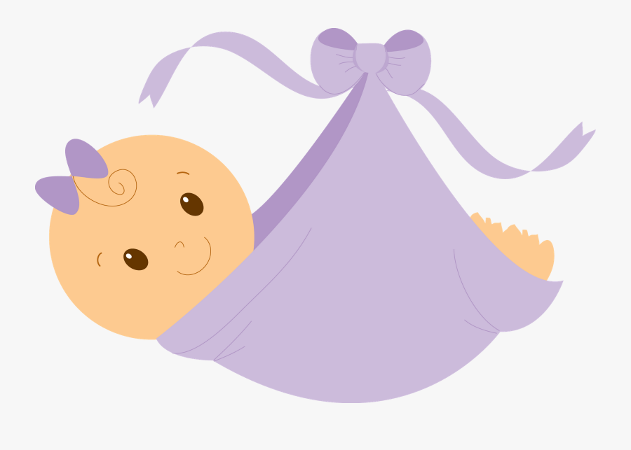 Infant Shower Girl Clip - Purple Baby Shower Clipart, Transparent Clipart