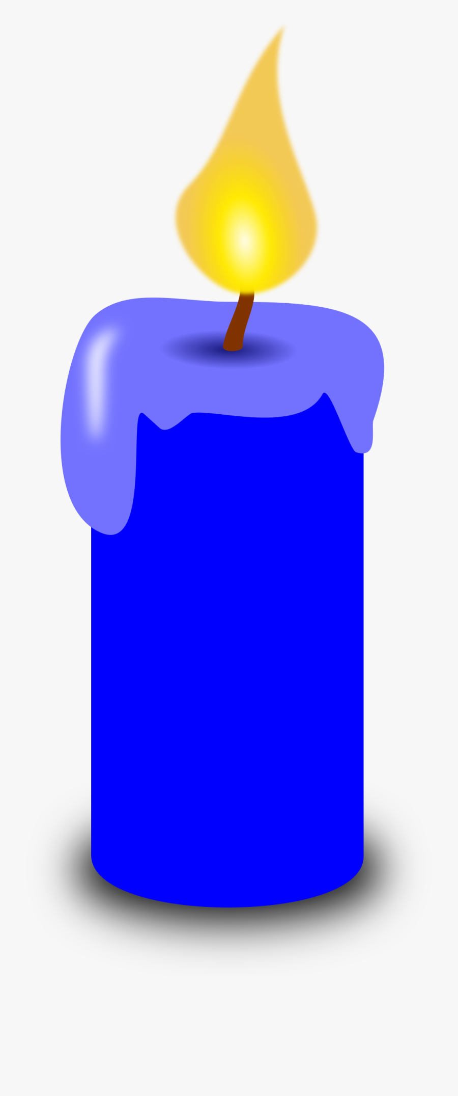 Blue Candle Clipart, Transparent Clipart
