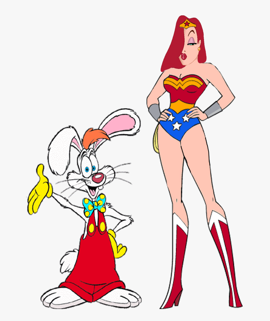 Jessica Rabbit As Wonder Woman With Roger Rabbit By - Daphne Blake Wonder Woman, Transparent Clipart