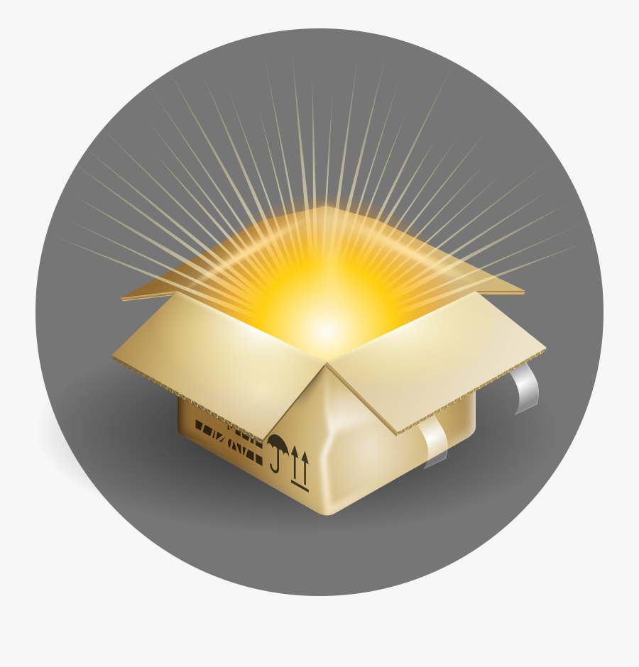 Mysterious Cardboard Box Clipart Png , Png Download - Box With Light Coming Out, Transparent Clipart