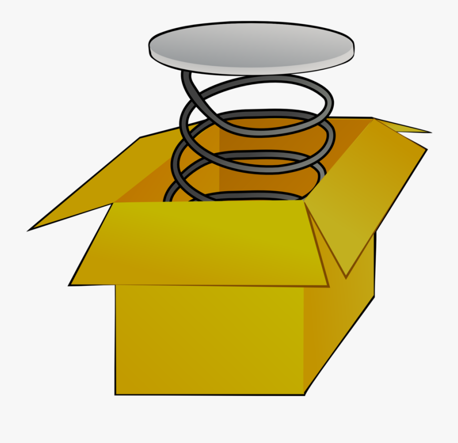 Toy Box Clipart - Toy Box With Spring, Transparent Clipart