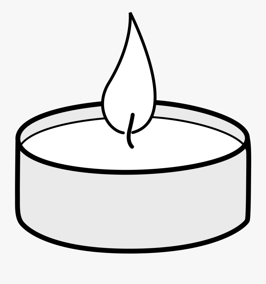 Votive Candle Clipart Black And White - Tea Light Clip Art, Transparent Clipart