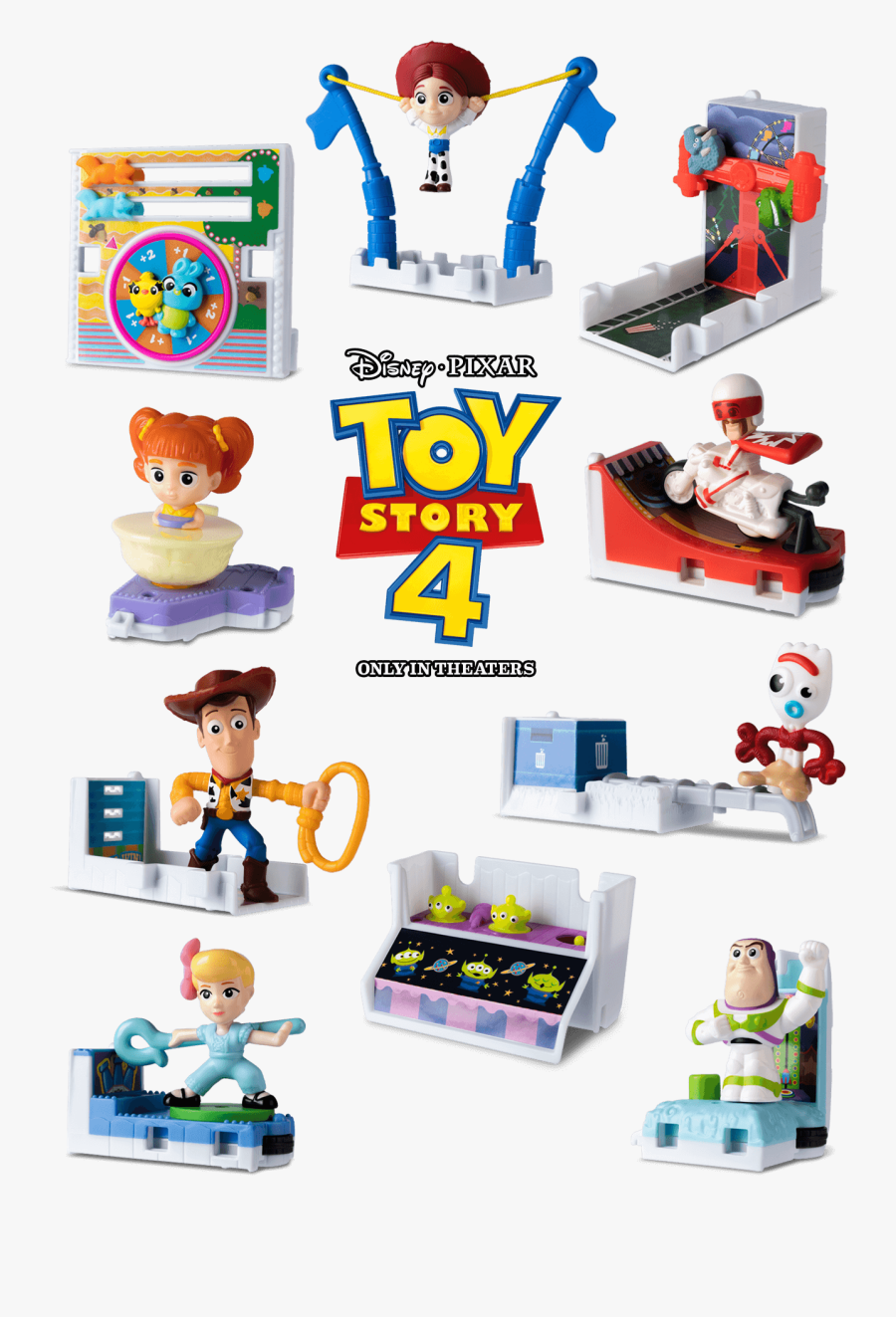 Transparent Kids Playing With Toys Clipart - Toy Story 4 Mcdonalds Toys, Transparent Clipart