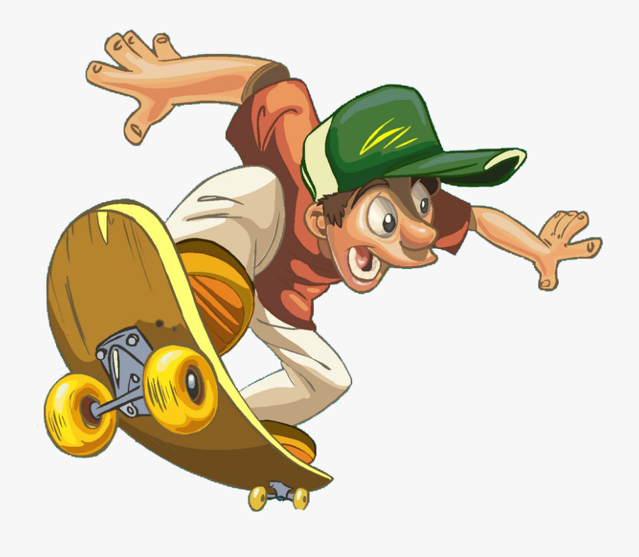 Funny Skateboard Cartoon Skateboarding Png Image High - Funny Cartoon Images Free Download, Transparent Clipart