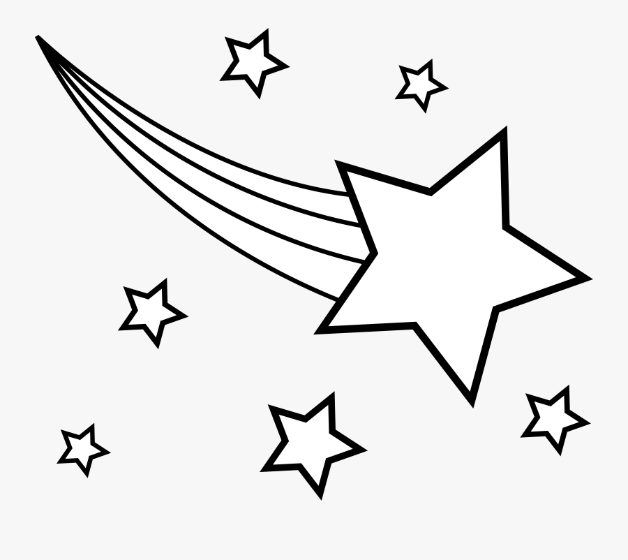 Shooting Star Clipart - Shooting Star Clipart Black And White, Transparent Clipart