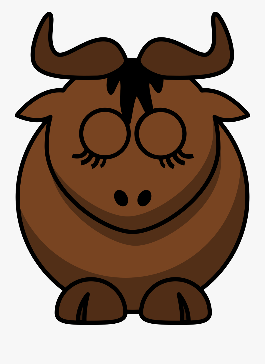 Bull Funny Clipart - Cartoon Gnu, Transparent Clipart