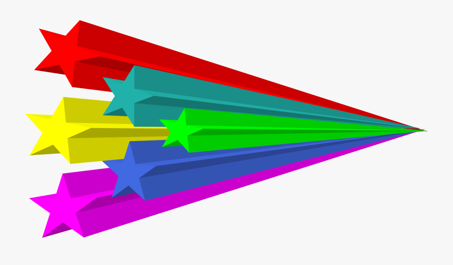 Stars Clipart Meteor - Clipart Rainbow Stars, Transparent Clipart