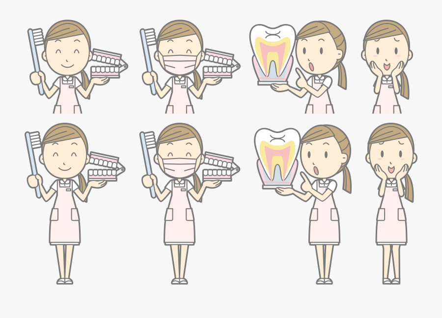 Emotion,art,people - Cartoon Dental Hygienist Png, Transparent Clipart