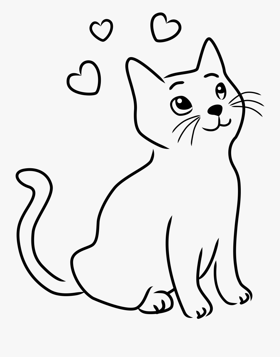 Cat Clipart Easy Jpg - Cat Images Hd Drawing, Transparent Clipart
