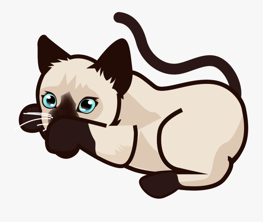 Cat Clipart Black And White - Clip Art Cats Siamese, Transparent Clipart