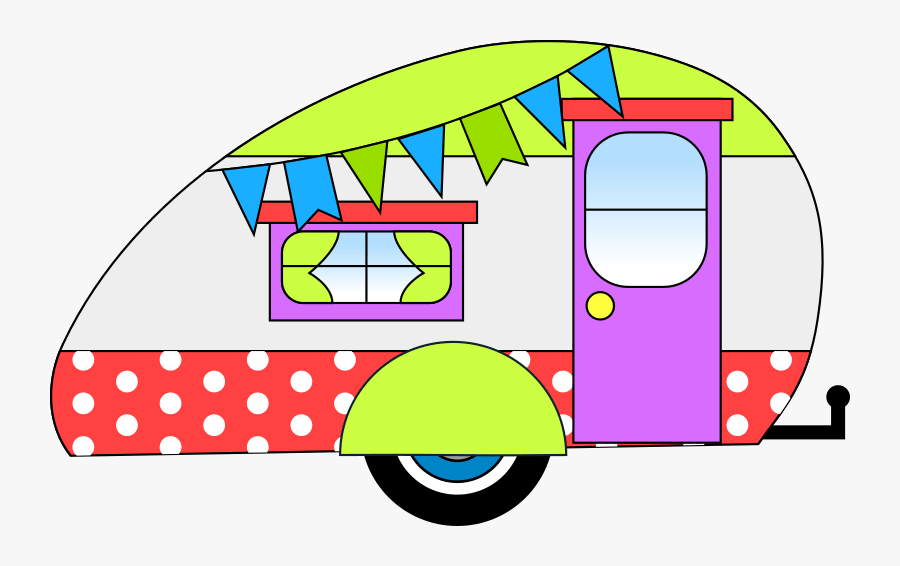 Transparent Vintage Camper Clipart - Clip Art Retro Camper, Transparent Clipart