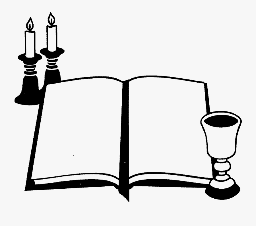 Shabbat Candles Clip Art Download - Shabbos Candles Black And White, Transparent Clipart