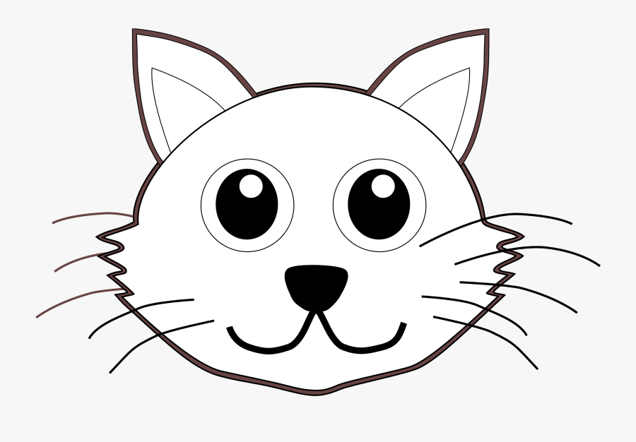 Transparent Black Cat Clip Art - Cat Head Coloring Pages, Transparent Clipart