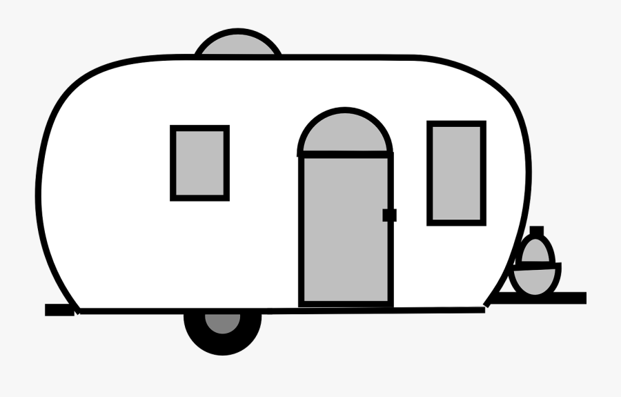 Transparent Happy Camper Clipart - Draw A Mobile Home, Transparent Clipart
