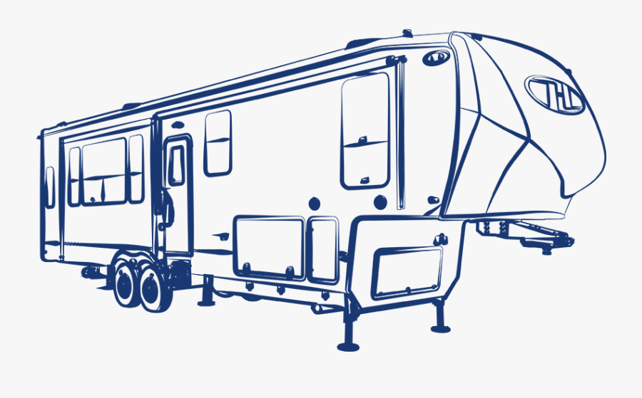Camper Clipart 5th Wheel Camper - 5th Wheel Camper Outline, Transparent Clipart