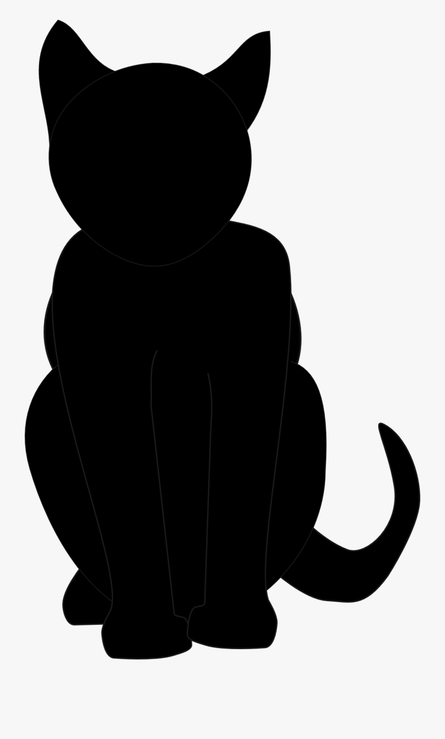Spooky Clipart Black Cat - Black Cat Clip Art, Transparent Clipart