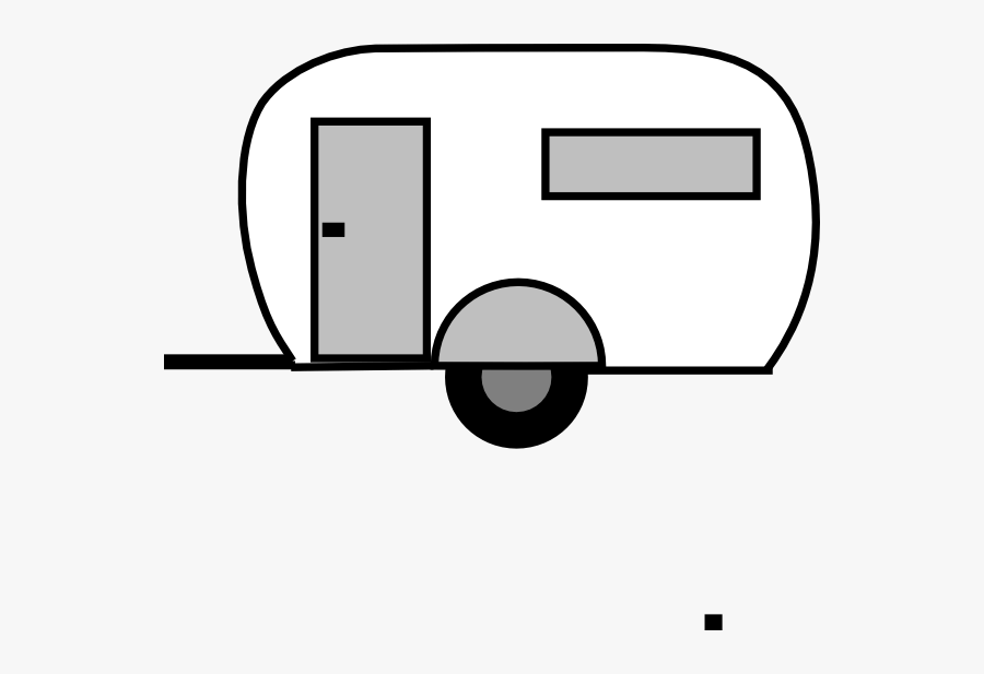 Camping Trailer Clipart - Outline Camper Clipart, Transparent Clipart
