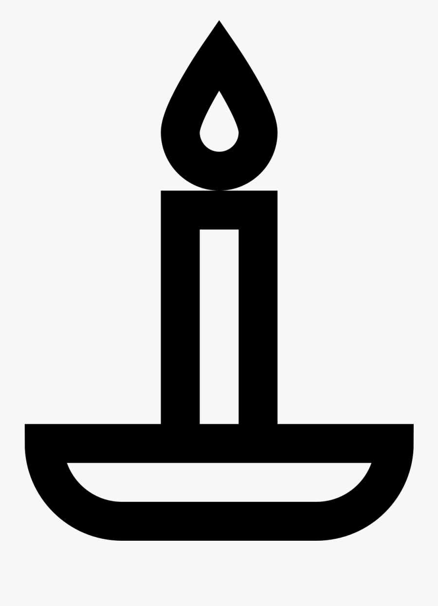 See Here Birthday Candle Clipart Black And White Free - Candle & Logo Clipart, Transparent Clipart