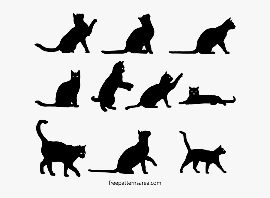 View Larger Image Free Cat Clipart Silhouette Vector - Cat Silhouette Free Vector, Transparent Clipart