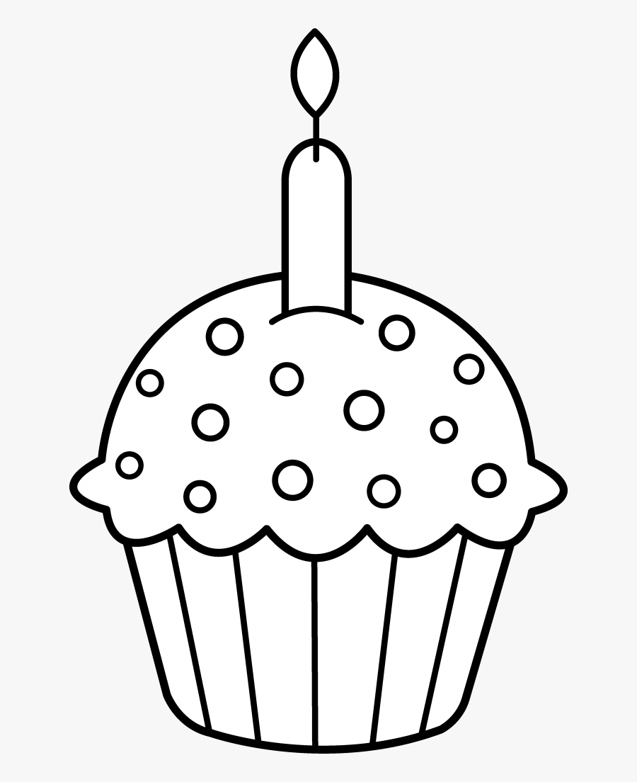 Birthday Candle Border Clipart - Birthday Cupcake Coloring Pages, Transparent Clipart