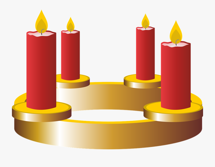 Transparent Advent Wreath Png - Candle Clipart Advent First, Transparent Clipart