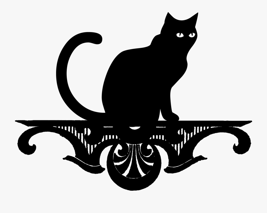 Png Black Cat - Gothic Halloween Clip Art, Transparent Clipart