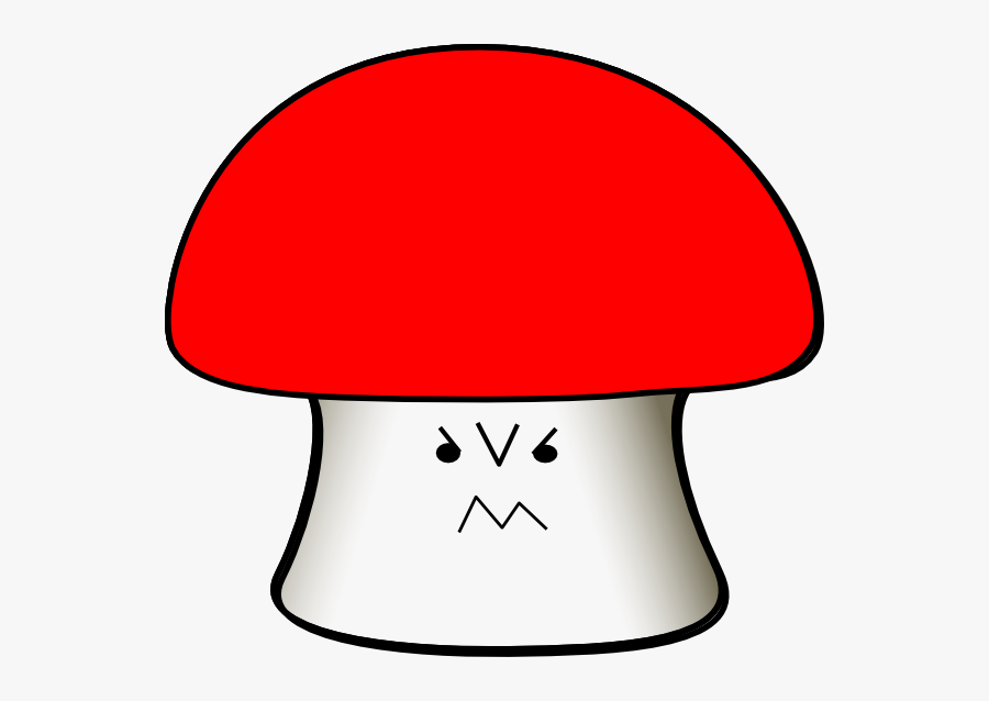Angry Mushroom Clip Art At Clker - Toadstool With No Spots, Transparent Clipart